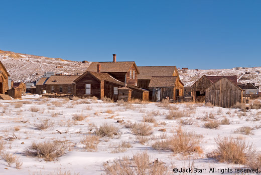 Enlarged view of  middle portion of Bodie town panorama