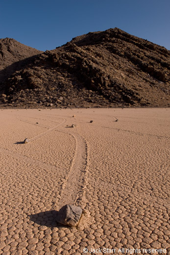 Sliding Rocks at Racetrack Playa in Death Valley, photo by Jack Starr