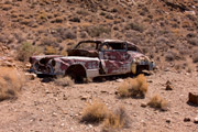 Photo of abandoned car in Death Valley