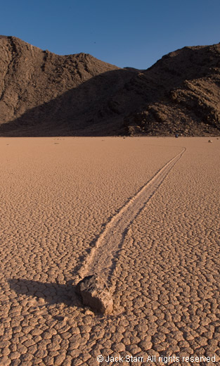 Sliding Rocks at Racetrack Playa in Death Valley, photo by Jack Starr